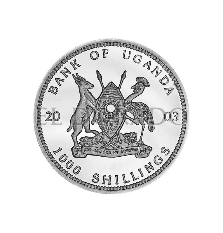 Uganda 1,000 Shillings Year 2002-2003 KM 104